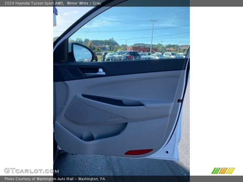 Winter White / Gray 2020 Hyundai Tucson Sport AWD