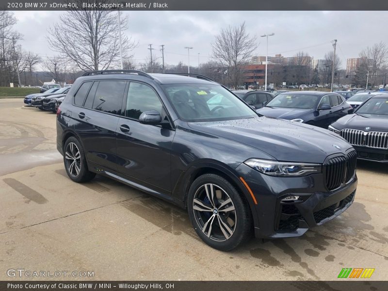 Black Sapphire Metallic / Black 2020 BMW X7 xDrive40i