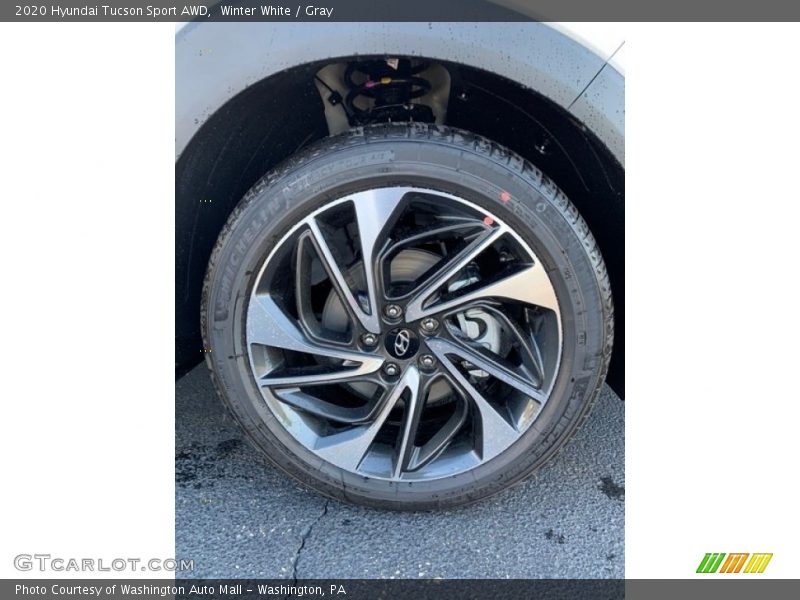 Winter White / Gray 2020 Hyundai Tucson Sport AWD
