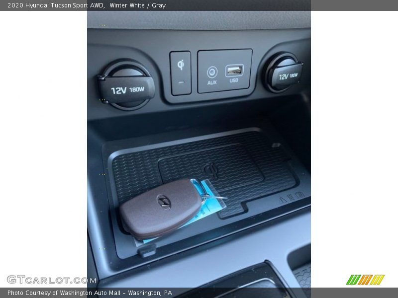 Winter White / Gray 2020 Hyundai Tucson Sport AWD
