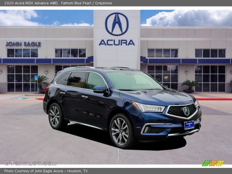 Fathom Blue Pearl / Graystone 2020 Acura MDX Advance AWD