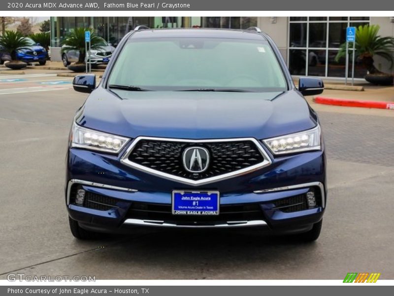 Fathom Blue Pearl / Graystone 2020 Acura MDX Advance AWD