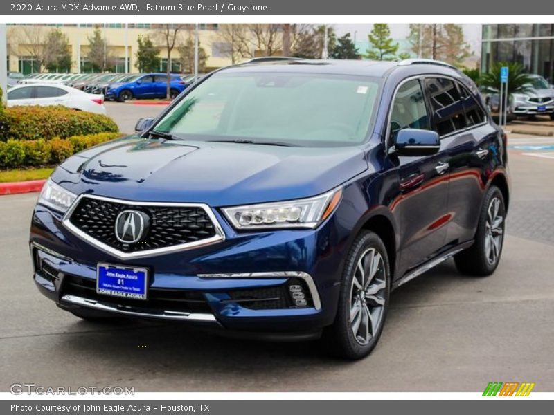 Fathom Blue Pearl / Graystone 2020 Acura MDX Advance AWD