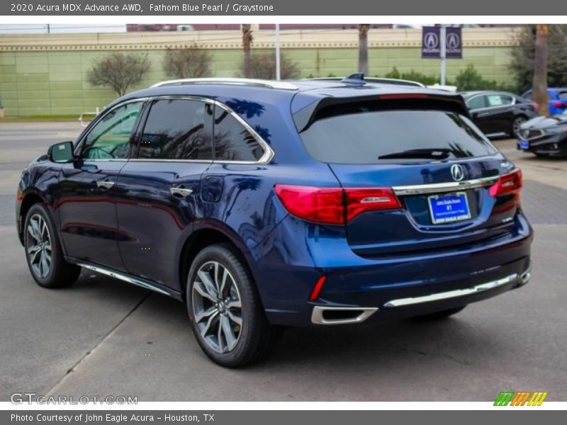 Fathom Blue Pearl / Graystone 2020 Acura MDX Advance AWD