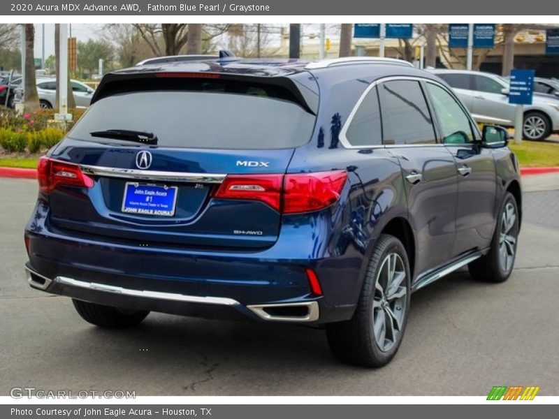 Fathom Blue Pearl / Graystone 2020 Acura MDX Advance AWD