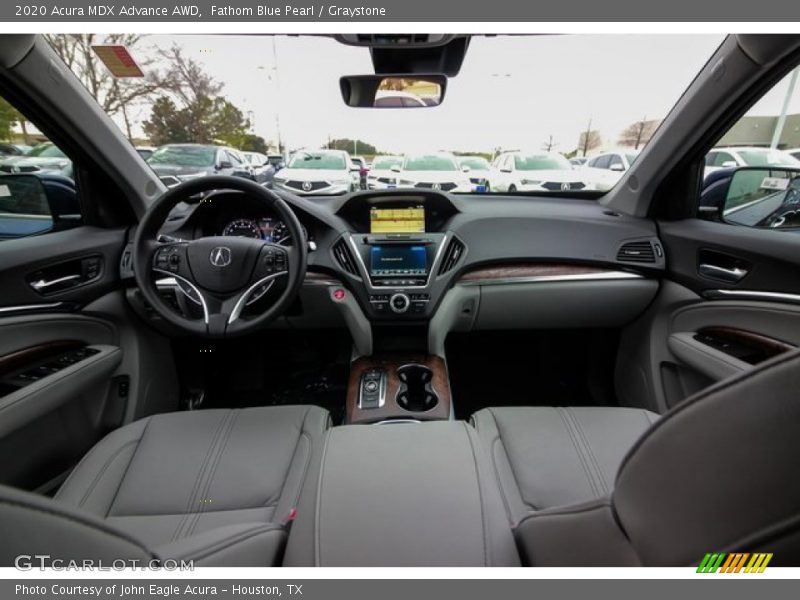 Fathom Blue Pearl / Graystone 2020 Acura MDX Advance AWD