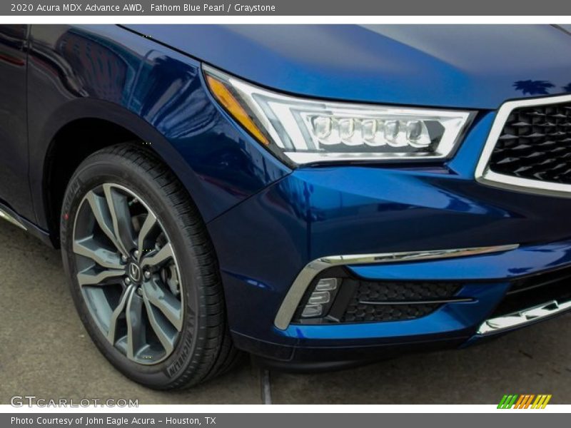 Fathom Blue Pearl / Graystone 2020 Acura MDX Advance AWD