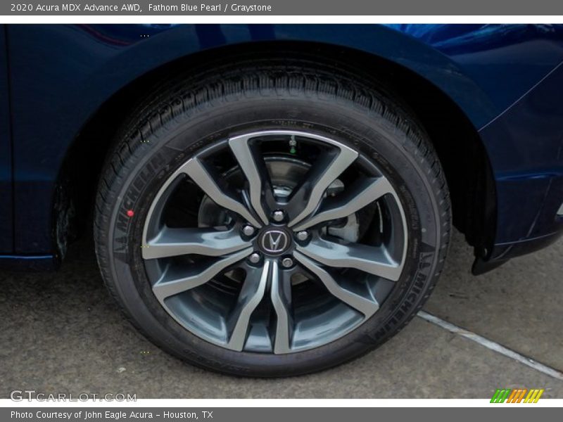 Fathom Blue Pearl / Graystone 2020 Acura MDX Advance AWD