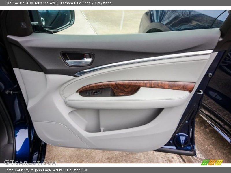 Fathom Blue Pearl / Graystone 2020 Acura MDX Advance AWD