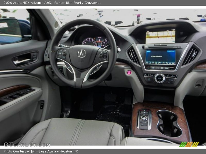 Fathom Blue Pearl / Graystone 2020 Acura MDX Advance AWD
