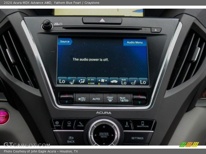 Fathom Blue Pearl / Graystone 2020 Acura MDX Advance AWD