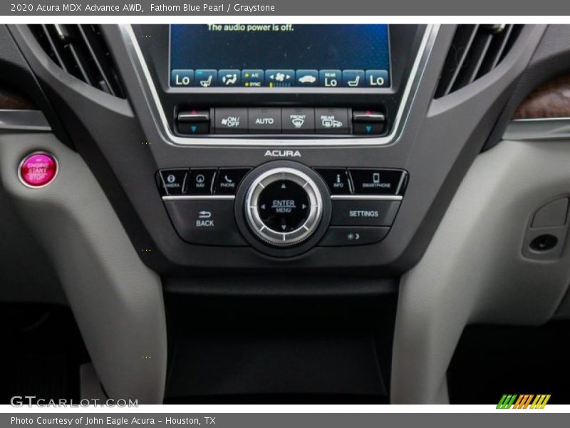 Fathom Blue Pearl / Graystone 2020 Acura MDX Advance AWD