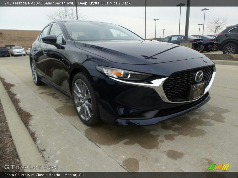 Deep Crystal Blue Mica / Black 2020 Mazda MAZDA3 Select Sedan AWD