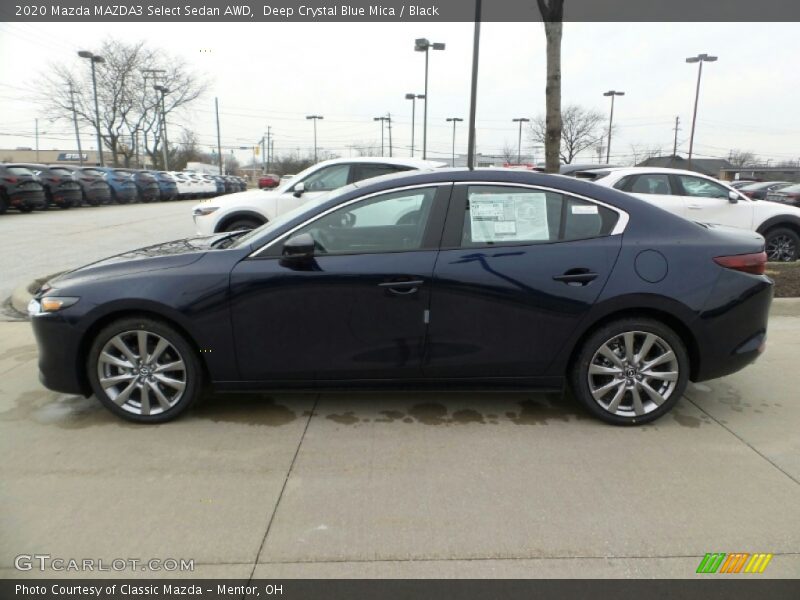 Deep Crystal Blue Mica / Black 2020 Mazda MAZDA3 Select Sedan AWD
