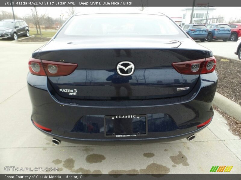 Deep Crystal Blue Mica / Black 2020 Mazda MAZDA3 Select Sedan AWD