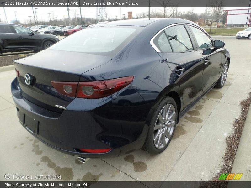 Deep Crystal Blue Mica / Black 2020 Mazda MAZDA3 Select Sedan AWD