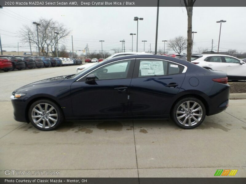 Deep Crystal Blue Mica / Black 2020 Mazda MAZDA3 Select Sedan AWD