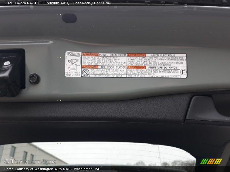 Lunar Rock / Light Gray 2020 Toyota RAV4 XLE Premium AWD