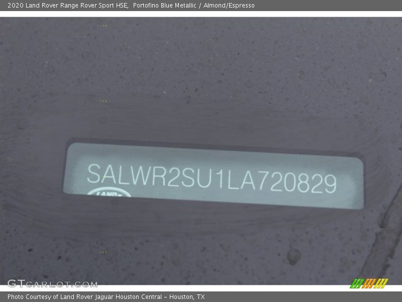 Portofino Blue Metallic / Almond/Espresso 2020 Land Rover Range Rover Sport HSE
