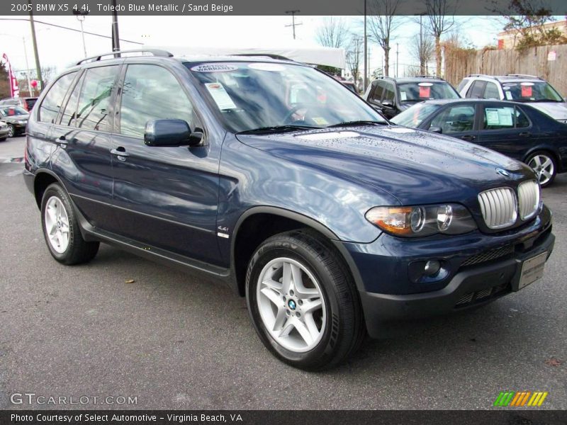 Toledo Blue Metallic / Sand Beige 2005 BMW X5 4.4i