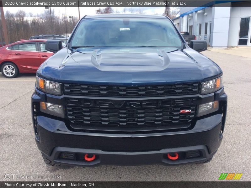 Northsky Blue Metallic / Jet Black 2020 Chevrolet Silverado 1500 Custom Trail Boss Crew Cab 4x4