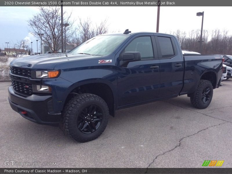 Northsky Blue Metallic / Jet Black 2020 Chevrolet Silverado 1500 Custom Trail Boss Double Cab 4x4