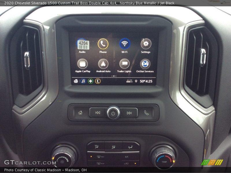 Northsky Blue Metallic / Jet Black 2020 Chevrolet Silverado 1500 Custom Trail Boss Double Cab 4x4