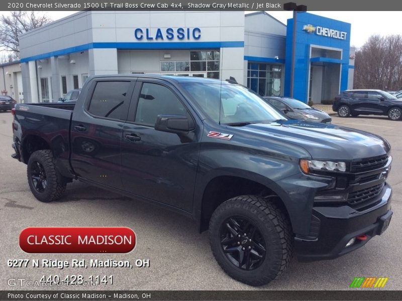 Shadow Gray Metallic / Jet Black 2020 Chevrolet Silverado 1500 LT Trail Boss Crew Cab 4x4