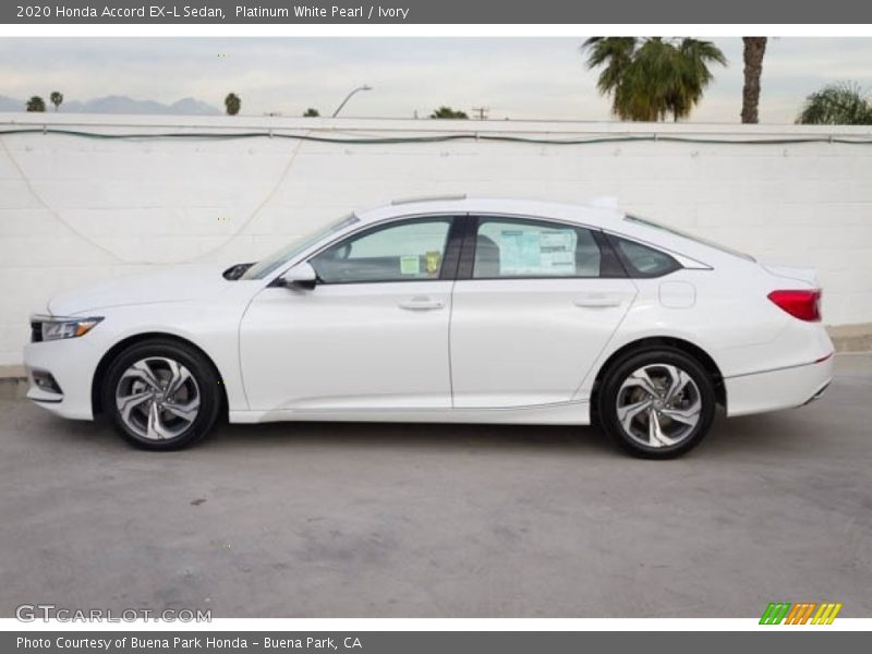 Platinum White Pearl / Ivory 2020 Honda Accord EX-L Sedan