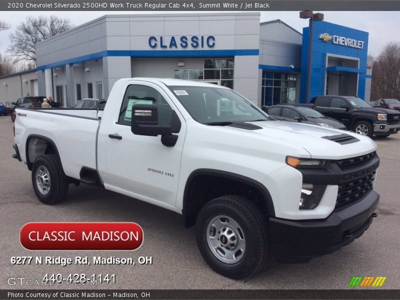 Summit White / Jet Black 2020 Chevrolet Silverado 2500HD Work Truck Regular Cab 4x4