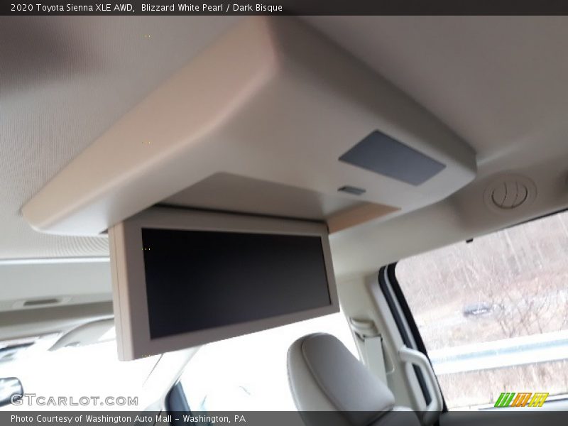 Blizzard White Pearl / Dark Bisque 2020 Toyota Sienna XLE AWD