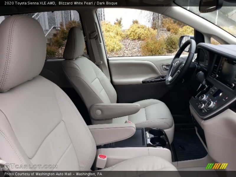 Blizzard White Pearl / Dark Bisque 2020 Toyota Sienna XLE AWD