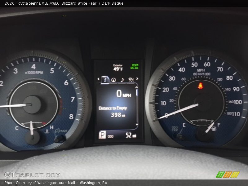  2020 Sienna XLE AWD XLE AWD Gauges