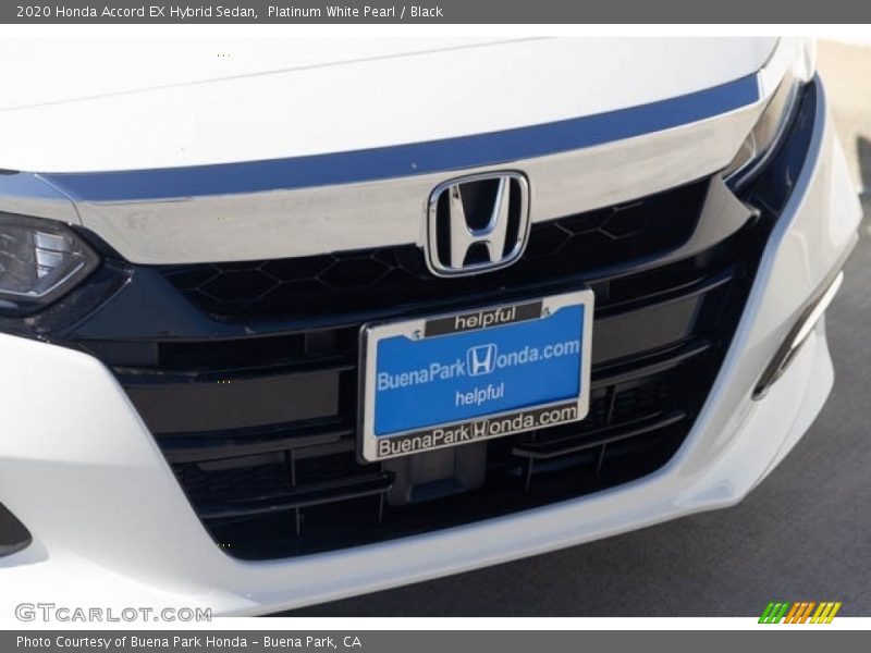 Platinum White Pearl / Black 2020 Honda Accord EX Hybrid Sedan