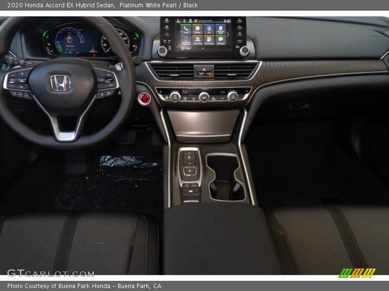 Platinum White Pearl / Black 2020 Honda Accord EX Hybrid Sedan