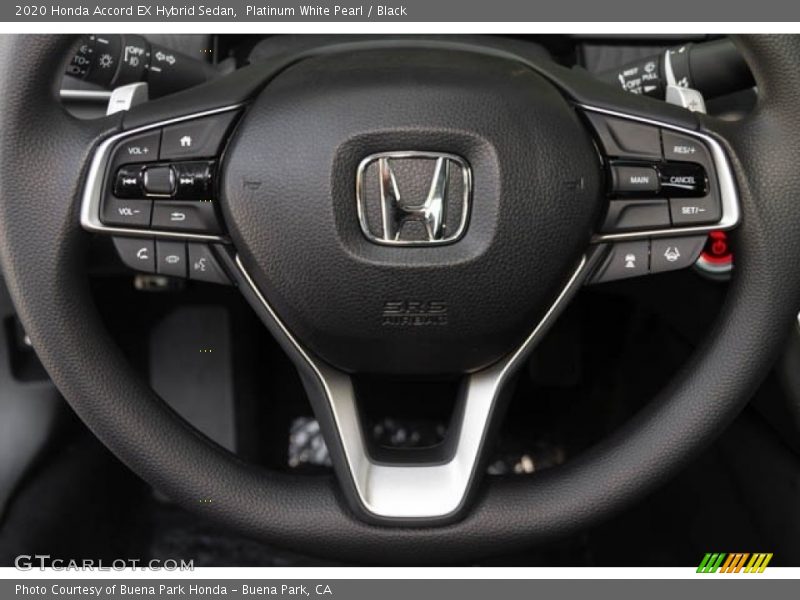 Platinum White Pearl / Black 2020 Honda Accord EX Hybrid Sedan