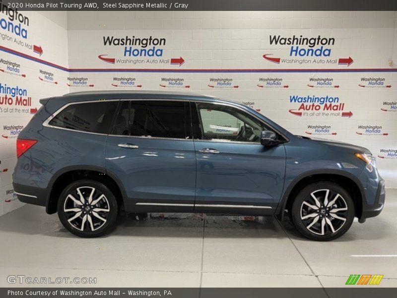 Steel Sapphire Metallic / Gray 2020 Honda Pilot Touring AWD