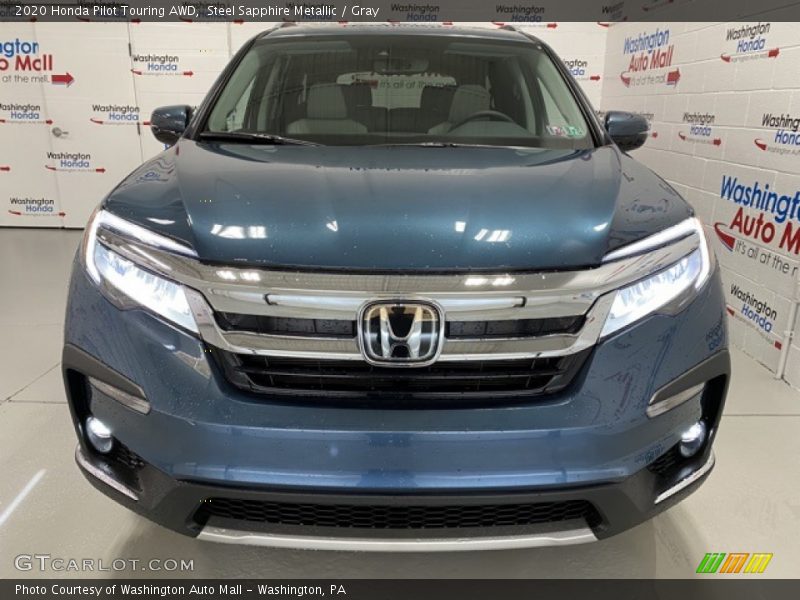 Steel Sapphire Metallic / Gray 2020 Honda Pilot Touring AWD