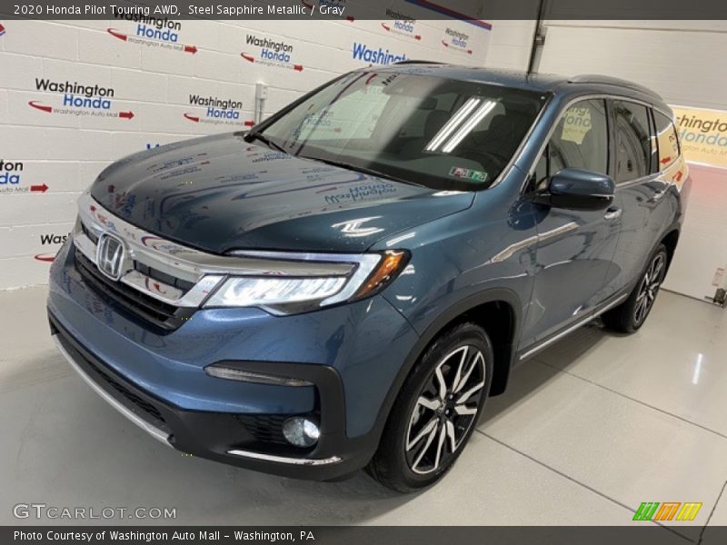 Steel Sapphire Metallic / Gray 2020 Honda Pilot Touring AWD