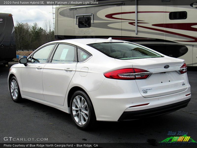 White Platinum / Medium Light Stone 2020 Ford Fusion Hybrid SE