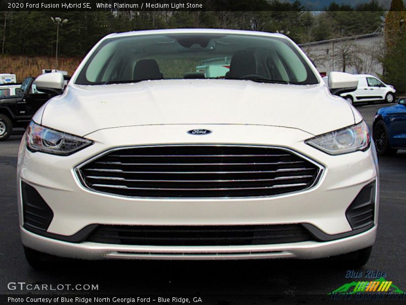 White Platinum / Medium Light Stone 2020 Ford Fusion Hybrid SE
