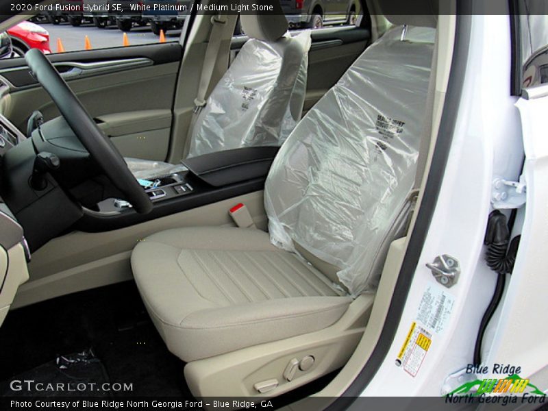 White Platinum / Medium Light Stone 2020 Ford Fusion Hybrid SE