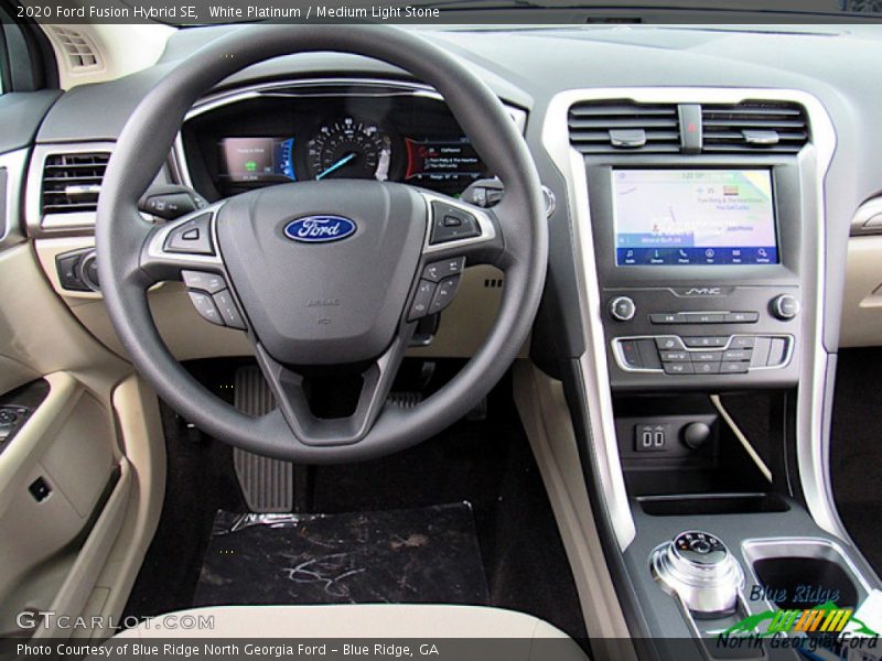 White Platinum / Medium Light Stone 2020 Ford Fusion Hybrid SE
