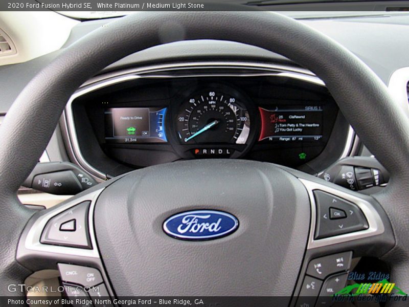 White Platinum / Medium Light Stone 2020 Ford Fusion Hybrid SE