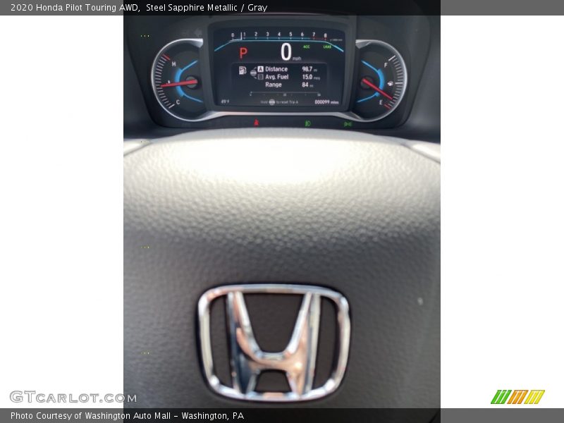 Steel Sapphire Metallic / Gray 2020 Honda Pilot Touring AWD