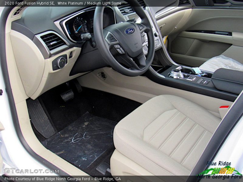 White Platinum / Medium Light Stone 2020 Ford Fusion Hybrid SE