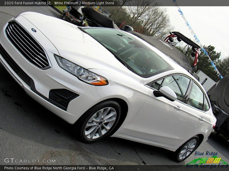 White Platinum / Medium Light Stone 2020 Ford Fusion Hybrid SE