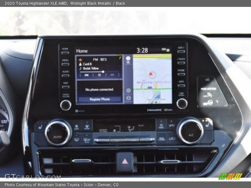 Midnight Black Metallic / Black 2020 Toyota Highlander XLE AWD