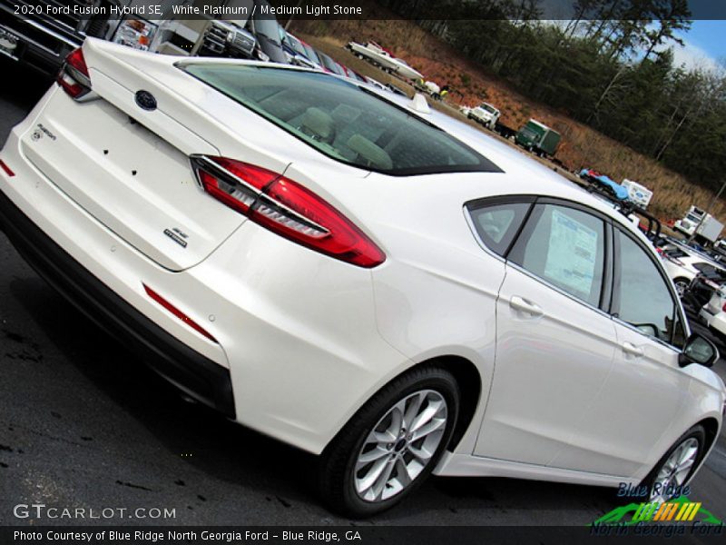 White Platinum / Medium Light Stone 2020 Ford Fusion Hybrid SE