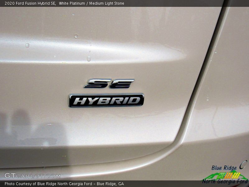 White Platinum / Medium Light Stone 2020 Ford Fusion Hybrid SE
